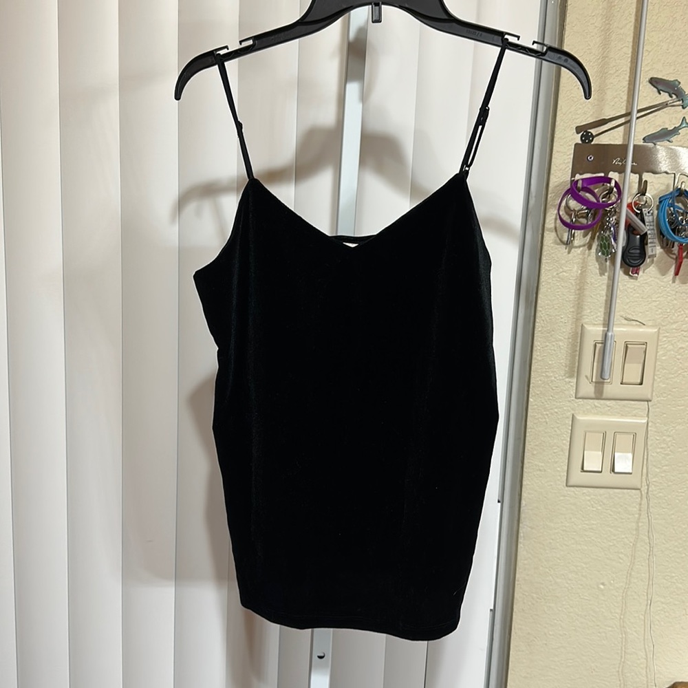 A New Day Black Velvet Top